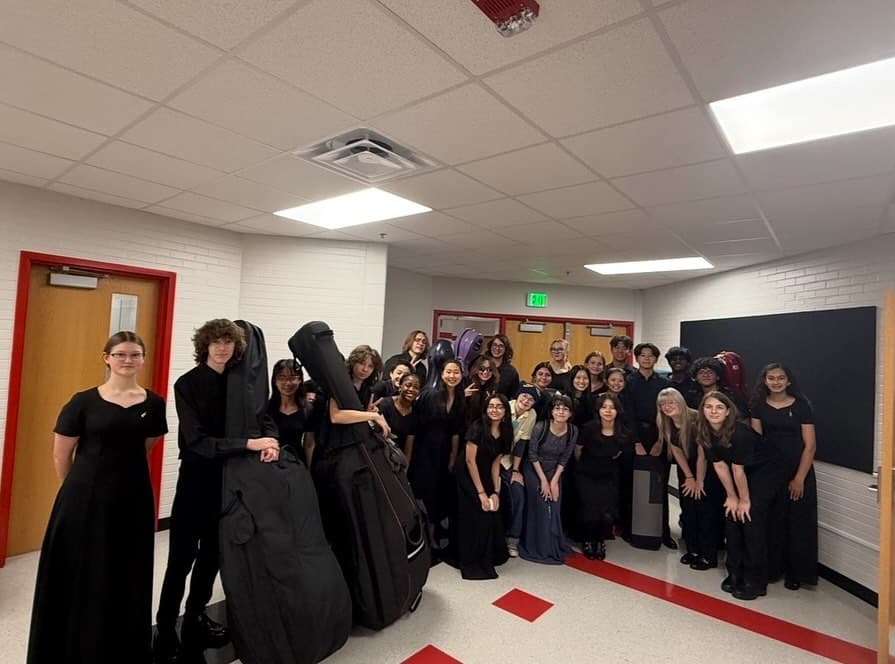 Munster orchestra students on concert night